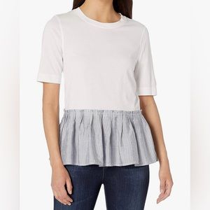 BCBGenerations - Ruffle Tee with Seersucker Skirt